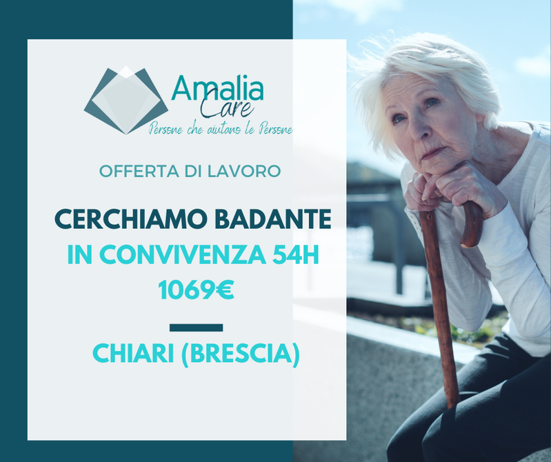 Offerta Di Lavoro Badante In Convivenza H A Chiari Bs Mese