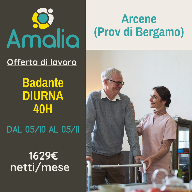 Offerta Di Lavoro Badante Di Giorno Tempo Determinato A Arcene (BG ...