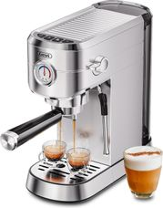 Gevi Commercial Espresso Maker with Milk Frother, Stainless Steel