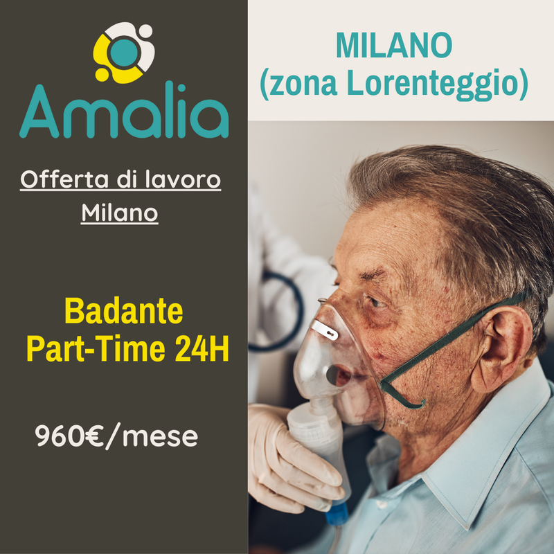 Offerta Di Lavoro Badante Di Giorno Part Time A Milano Citt Mese