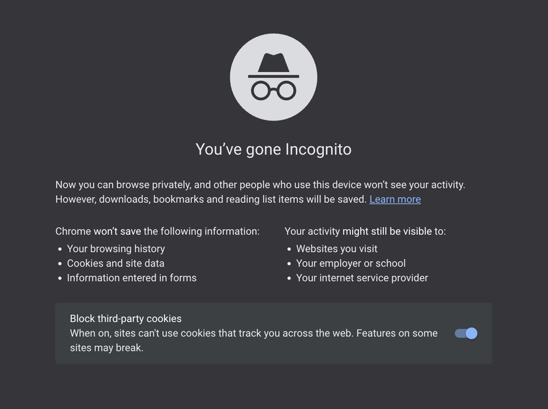 Incognito mode