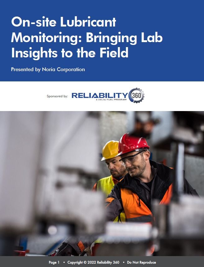 On-site lubricant monitoring