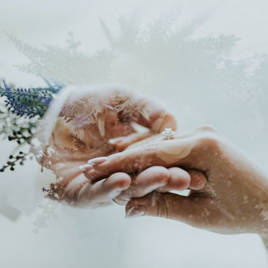 two hands holding each other isolated in white background illustration