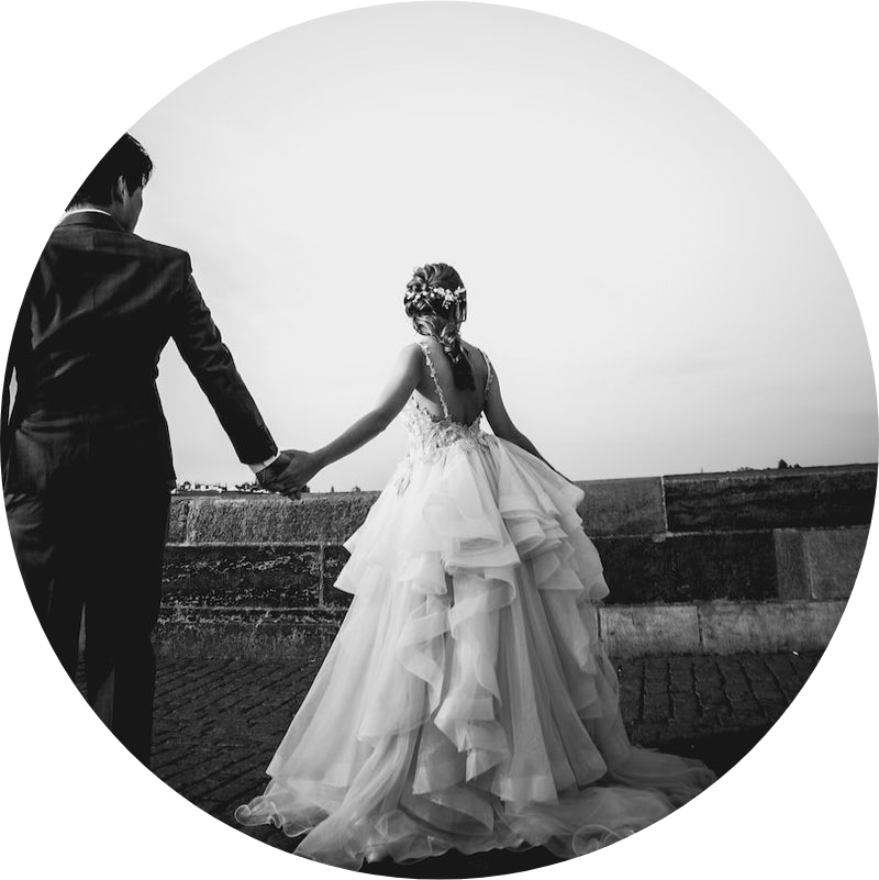 man and woman holding hands