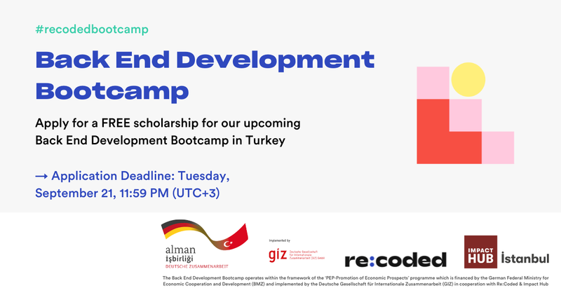 Re:Coded's Back End Web Development Bootcamp Application (Turkey, 2021)