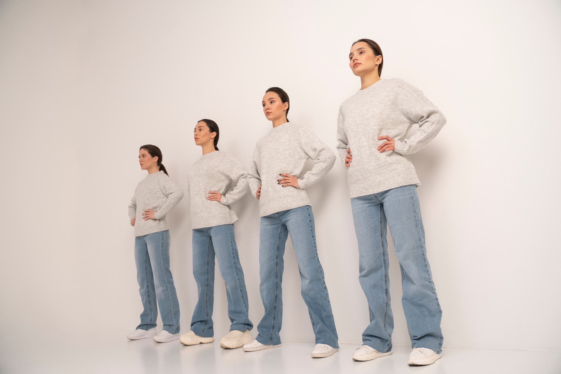 side-view-women-posing-minimalistic-portraits
