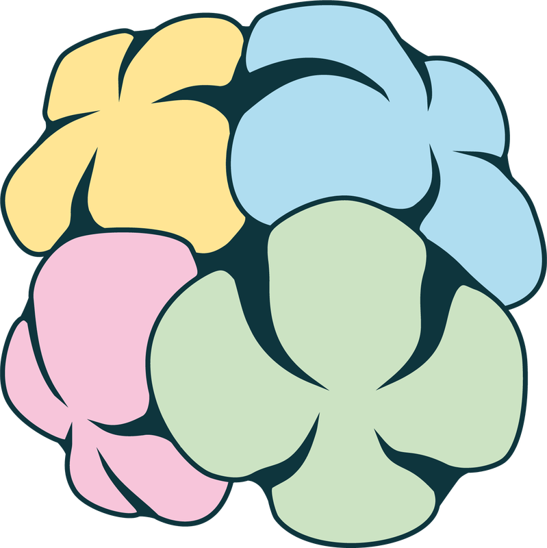 BOULE DE COTON COULEUR AVEC FOND