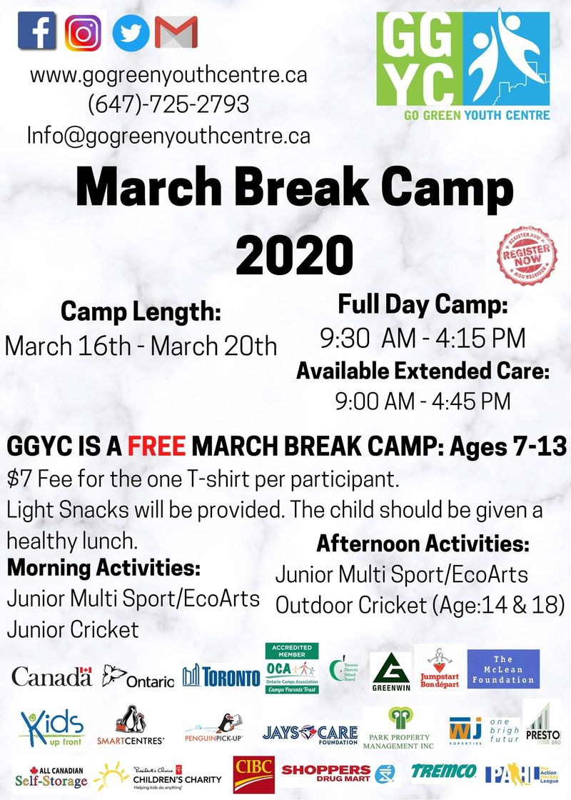 March Break Camp 2020 Registration