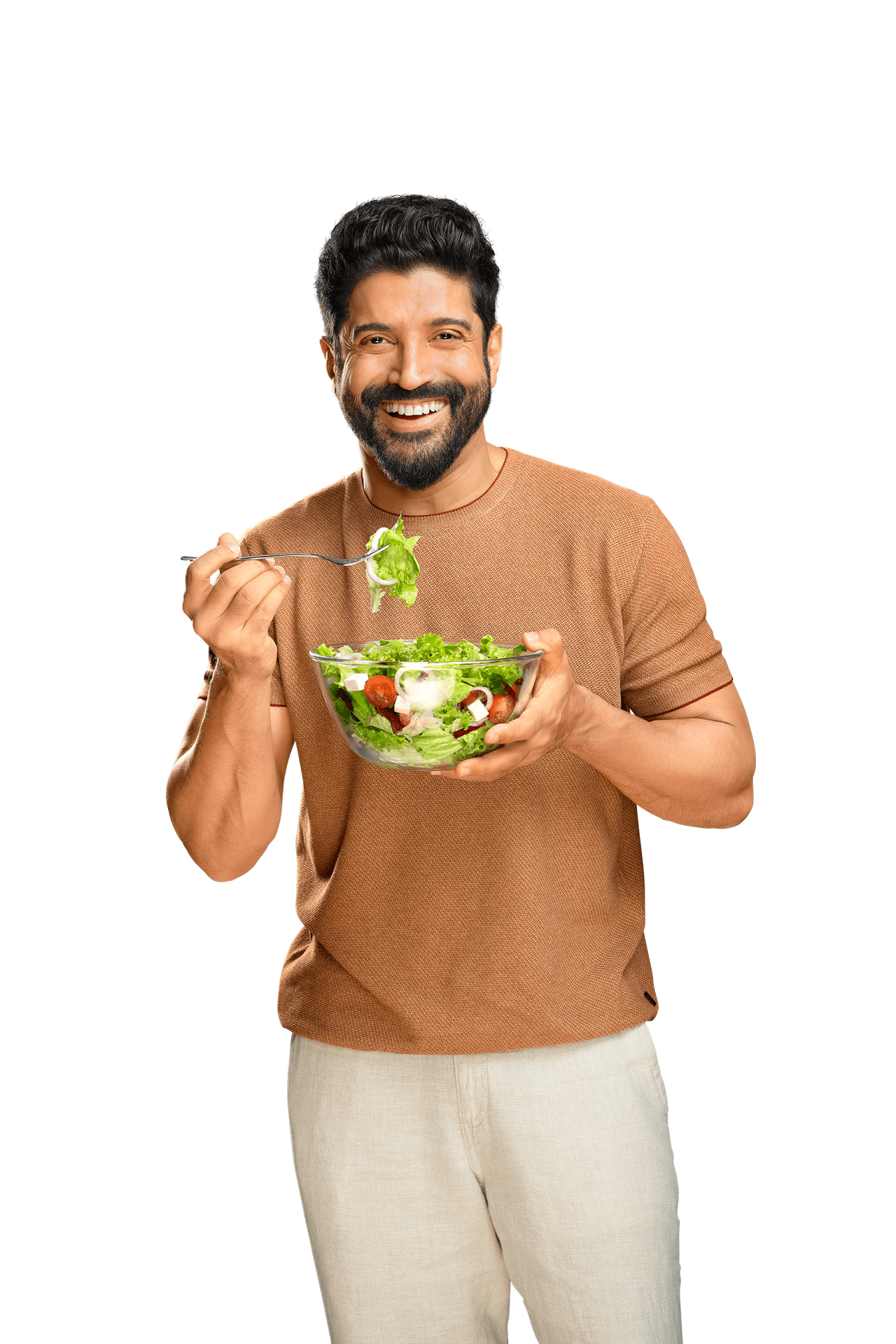 Farhan Eating Salad