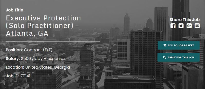 Executive Protection Agent - Atlanta, GA